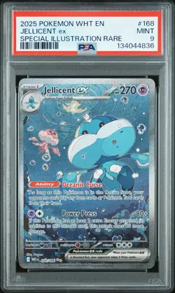 2025 POKEMON WHT EN-WHITE FLARE SPECIAL ILLUSTRATION RARE JELLICENT EX PSA 9 - Image 1