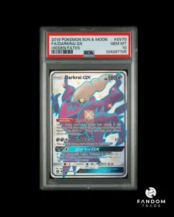 PSA 10 GEM MT Darkrai GX SV70/SV94 Pokemon Hidden Fates Shiny Vault - Image 1