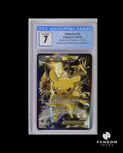 CGC 7 Near Mint Pikachu EX XY124 Pokemon Pikachu EX Red & Blue Collection Box - Image 1