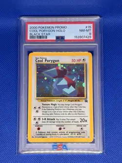 Pokemon Cool Porygon Black Star Promo Holo #15 2000 PSA 8 Wizards of the Coast - Image 1