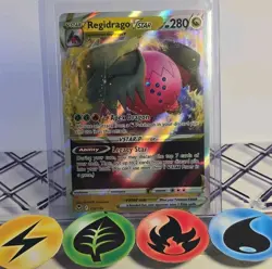 Pokemon TCG Regidrago VSTAR 136/195 Silver Tempest Holo Rare 2022 NM - Image 1