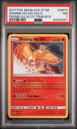 2017 English Pokemon SHINING HO-OH (Holo) (PSA 7) - Image 1