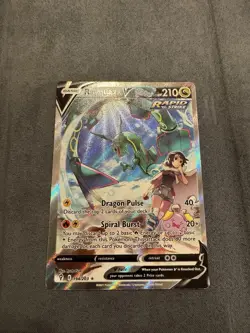 Pokemon Rayquaza V Ultra Rare Full Art 194/203 Evolving Skies Holo - Image 1