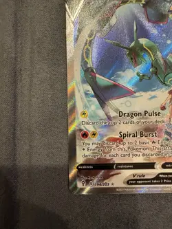 Pokemon Rayquaza V Ultra Rare Full Art 194/203 Evolving Skies Holo - Image 3