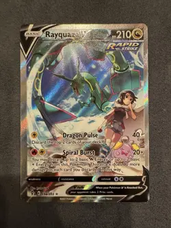 Pokemon Rayquaza V Ultra Rare Full Art 194/203 Evolving Skies Holo - Image 4