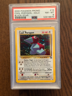 Pokemon Black Star Promo Cool Porygon #15 PSA8 MINT PSA # 53918870 - Image 2
