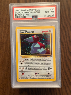 Pokemon Black Star Promo Cool Porygon #15 PSA8 MINT PSA # 53918870 - Image 3