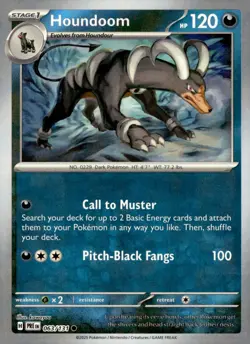 Houndoom Master Ball Holo 063/131 Common Prismatic Evolutions Pokemon NM - Image 1