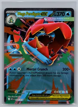 Mega Feraligatr ex 043/217 Double Rare Ascended Heroes Pokemon Holo Near Mint - Image 1