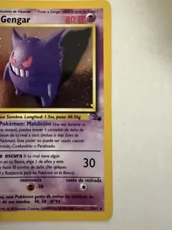 Gengar 5/62 - 1st Edition - Pokemon TCG Fossil Rare - HOLO Foil - SPANISH NM-LP - Image 2