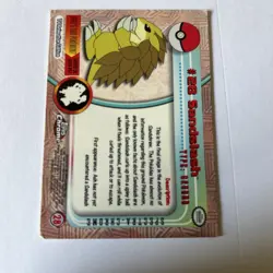 2000 Topps Chrome Pokemon: Sandslash #28 - LP - Image 2