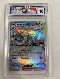 2025 Pokemon Vaporeon Ex #23 HGC 10 (sb5) - Image 1