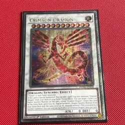 Yu-Gi-Oh Crimson Dragon DUNE Quarter Century Secret Rare. 1st Edition - Image 1