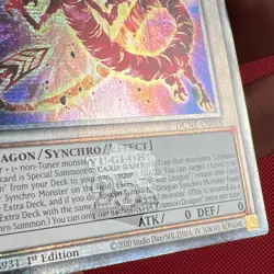Yu-Gi-Oh Crimson Dragon DUNE Quarter Century Secret Rare. 1st Edition - Image 4