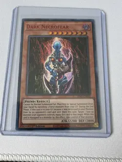 Yu-Gi-Oh! TCG Dark Necrofear LDS3-EN002 Red Ultra Rare 1st Edition Near Mint - Image 1