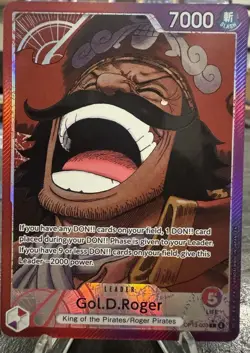 Bandai One Piece CCG GoL.D.Roger Foil Leader Card OP13-003 7000 Power - Image 1