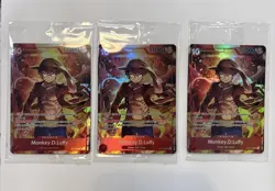 One Piece TCG Monkey.D.Luffy Treasure Booster ST10-006 SR Promo Lot of 3 - Image 1