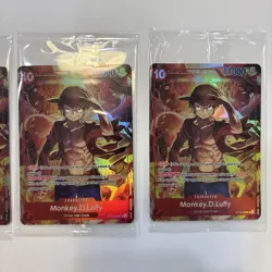 One Piece TCG Monkey.D.Luffy Treasure Booster ST10-006 SR Promo Lot of 3 - Image 3