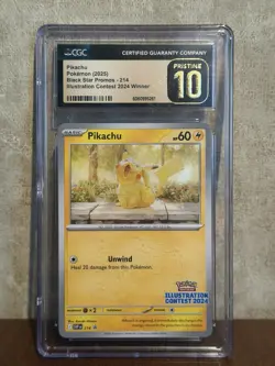 CGC Pristine 10 Pikachu SV Black Star Promos 214 Illustration Contest Winner ENG - Image 1