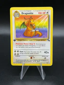 Pokemon Dragonite Fossil Holo Rare Unlimited 19/62 NM/LP GK3 - Image 1