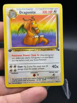 Pokemon Dragonite Fossil Holo Rare Unlimited 19/62 NM/LP GK3 - Image 2
