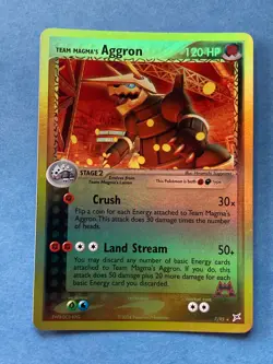 Pokemon Reverse Holo Aggron - EX Team Magma vs Team Aqua – 7/95 – NM- - Image 1