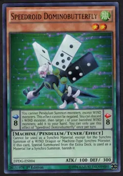 Yugioh Speedroid Dominobutterfly DPDG-EN004 Ultra Rare 1st Ed - LP - Image 1