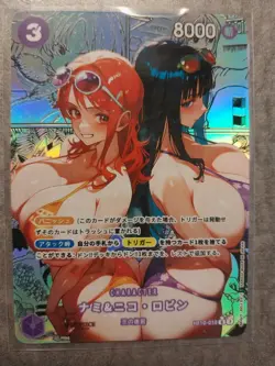 Nami & Nico Robin - ONE PIECE Beach Goddess Party Waifu Holo Card - Image 1