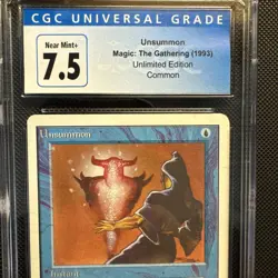 Unsummon Magic: Unlimited Edition CGC 7.5 1993. Graded Magic Card. - Image 3