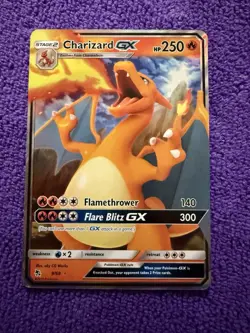 Pokemon TCG Charizard GX Hidden Fates Card 9/68 NM - Image 1
