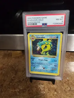 1999 Pokemon Game Gyarados Holo Shadowless Psa 8 - Image 3