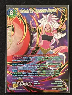 Dragon Ball Super Card Game Android 21 Ceaseless Despair SPR Foil Card BT20-143 - Image 1
