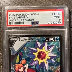 Starmie V 2022 Pokemon Sword & Shield Astral Radiance TG13/TG30 Full Art PSA 9 - Image 3