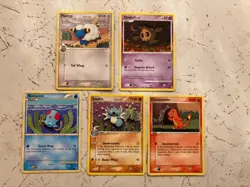 LOT OF 5 POKEMON CARDS NON HOLO PLAY DOH SACHIKO ADOCHI DELTA SPECIES HGSS - Image 1