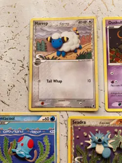 LOT OF 5 POKEMON CARDS NON HOLO PLAY DOH SACHIKO ADOCHI DELTA SPECIES HGSS - Image 2