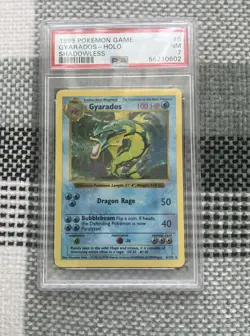 1999 Pokemon Base Set Shadowless Gyarados Holo Card 6/102 PSA 7 - Image 2