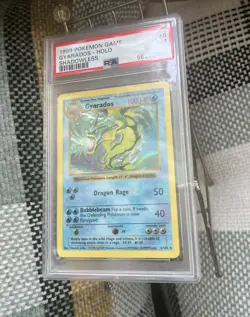 1999 Pokemon Base Set Shadowless Gyarados Holo Card 6/102 PSA 7 - Image 4