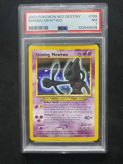 Pokemon TCG Shining Mewtwo Neo Destiny Holo 109/105 PSA 7 - Image 1