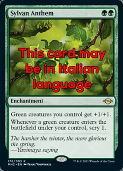 MTG SYLVAN ANTHEM FOIL EXC - INNO SILVANO - MH2 - MAGIC - Image 1