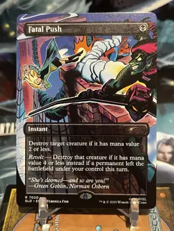 MTG | Fatal Push (7020) [Secret Lair Spiderman] NF - Image 1