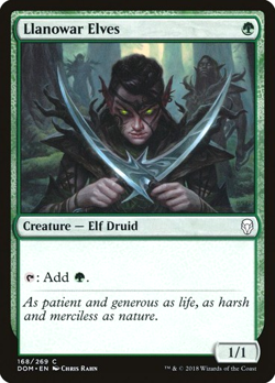 MTG - Llanowar Elves - Dominaria - Magic the Gathering - Image 1