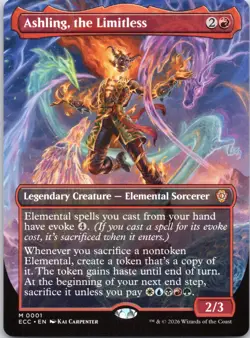 Ashling, the Limitless (Borderless) 1 Commander: Lorwyn Eclipsed MTG NM - Image 1