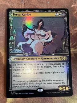 1x FOIL SHOWCASE TEYSA KARLOV - Legends - MTG - Magic the Gathering - Image 1