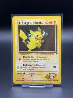 Lt. Surge's Pikachu 81/132 Gym Heroes MP Pokemon Card TCG Vintage - Image 1