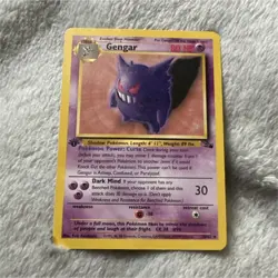 Nintendo Pokemon Gengar Fossil Rare 26/62 80 HP 1999 TCG Card English - Image 1