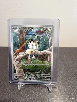 Pokemon TCG Meowth #106/094 EN Me02: Phantasmal Flames Illustration Rare Holo - Image 1