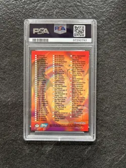 Pokemon 2000 Topps Pokemon TV Checklist Animation Series 2 non holo PSA 8 - Image 2