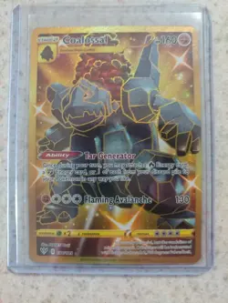 Pokemon Card Coalossal Super Rare Gold 198/189 TCG Darkness Ablaze - Image 1