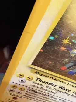 Magneton 9/102 Base Set Holo MP WOTC Vintage Pokemon Card 1999 Played - Image 5