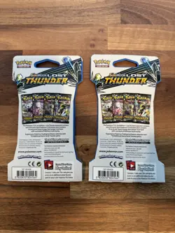 Pokemon Sun & Moon Lost Thunder Sleeved Booster x2 Blacephalon FACTORY SEALED - Image 2